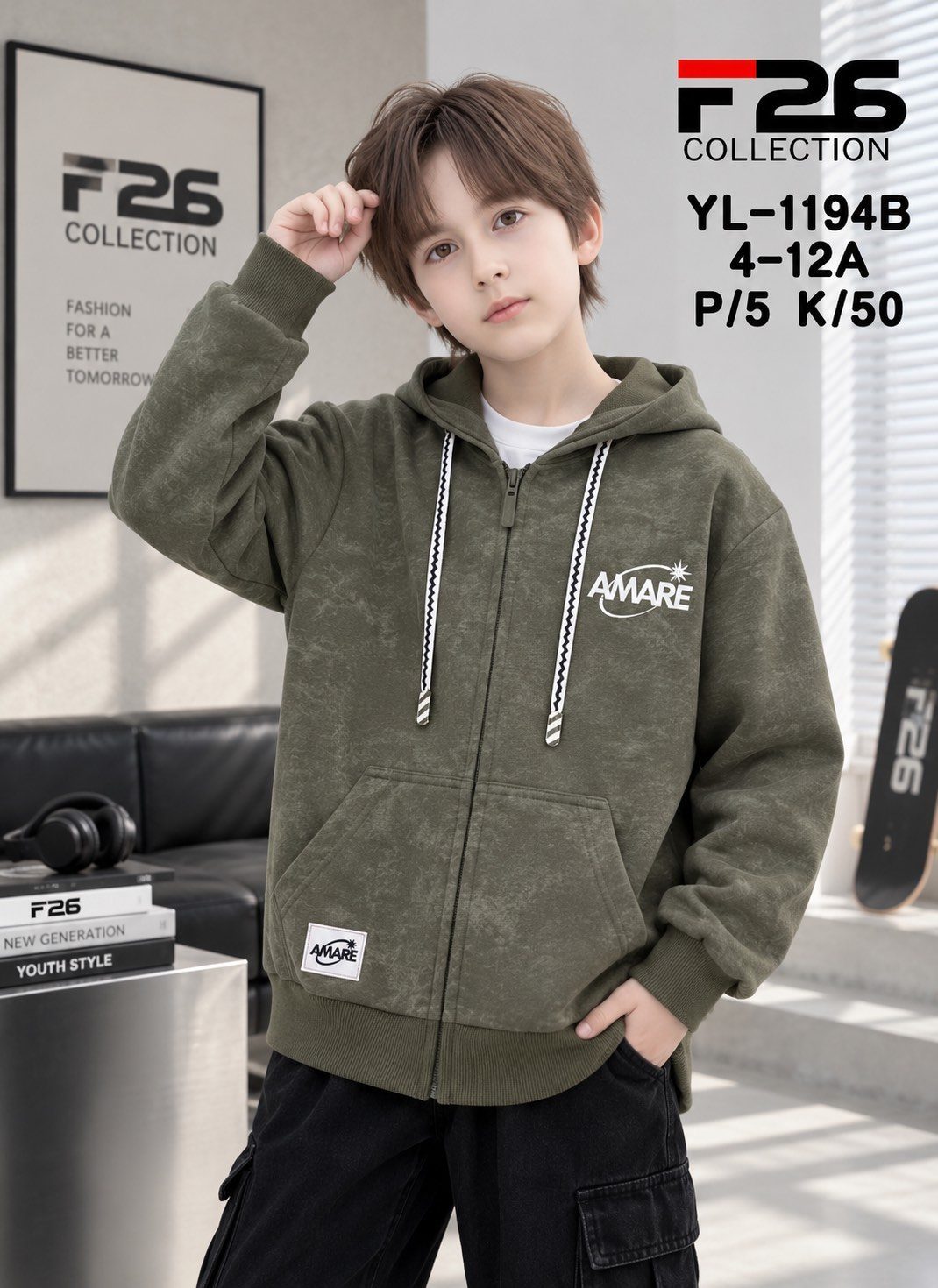 Bluza DZIECIĘCA size 4-12 lat_ paczka 5szt _1 kolor 8606045