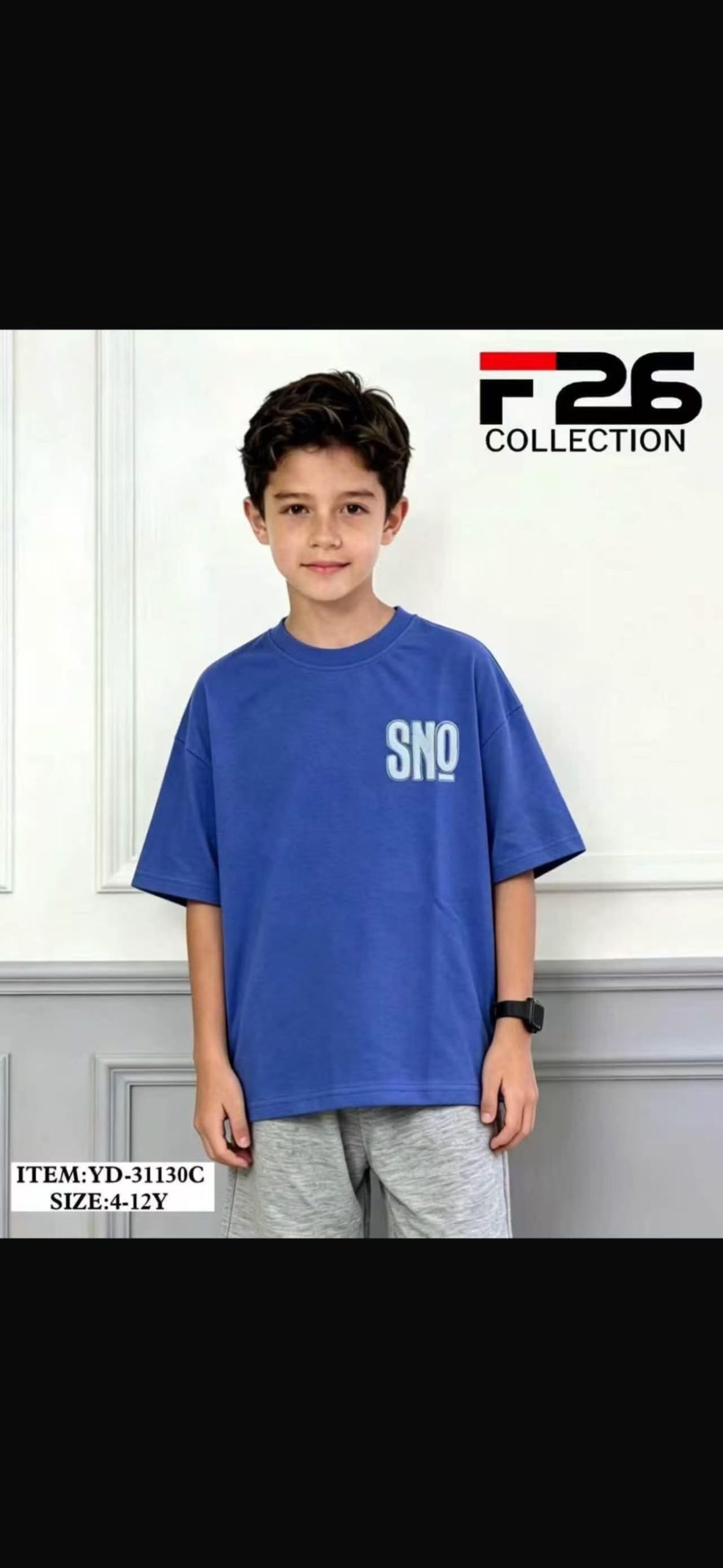 Bluzka DZIECIĘCA size 4-12 lat_ paczka 5szt _1 kolor 8606111