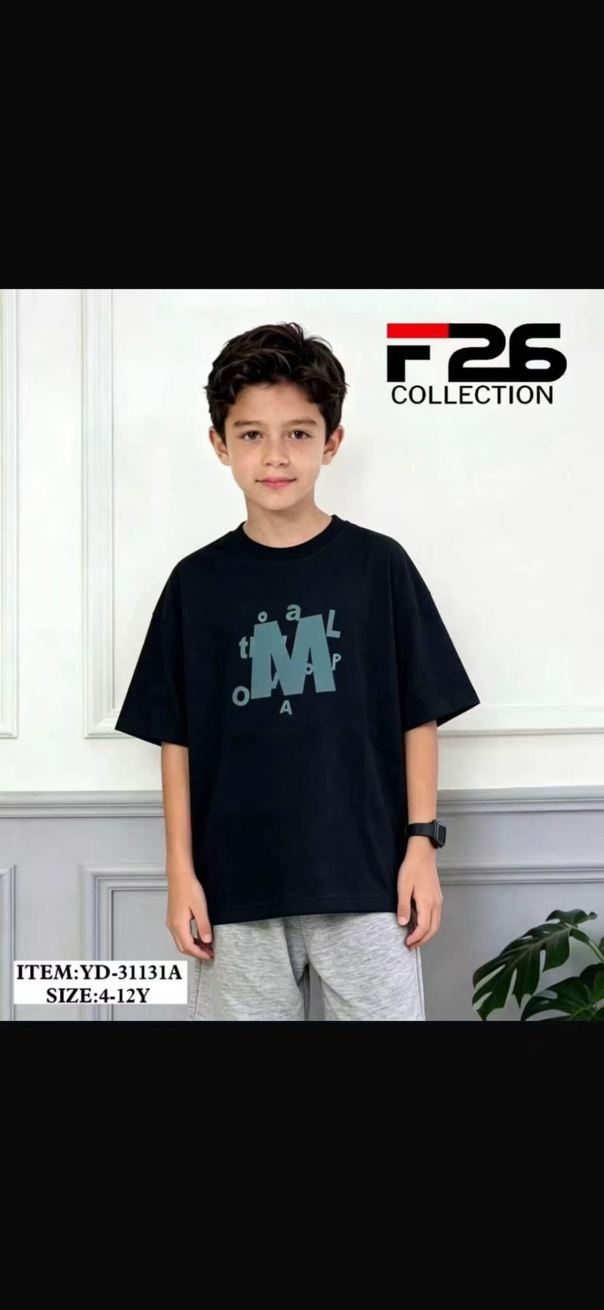 Bluzka DZIECIĘCA size 4-12 lat_ paczka 5szt _1 kolor 8606115