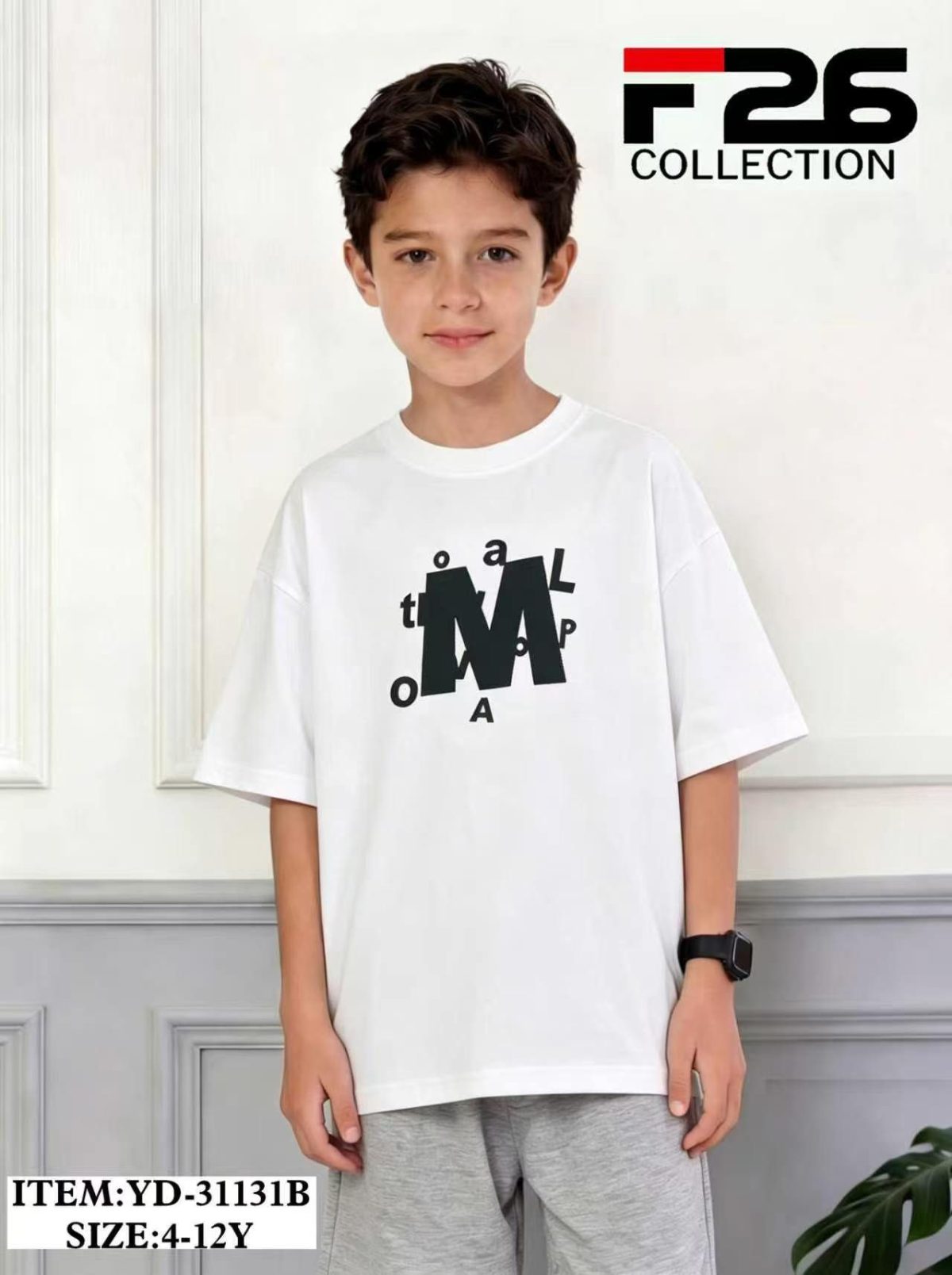 Bluzka DZIECIĘCA size 4-12 lat_ paczka 5szt _1 kolor 8606118