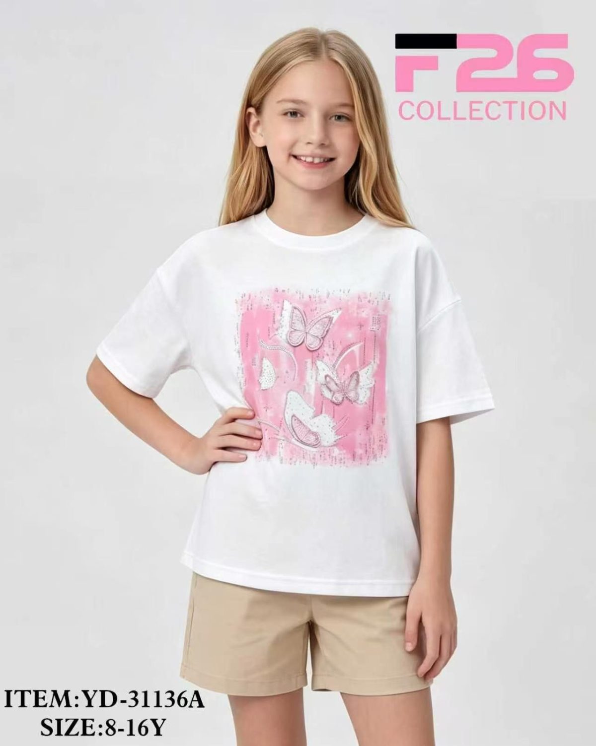 Bluzka DZIECIĘCA size 8-16 lat_ paczka 5szt _1 kolor 8606122