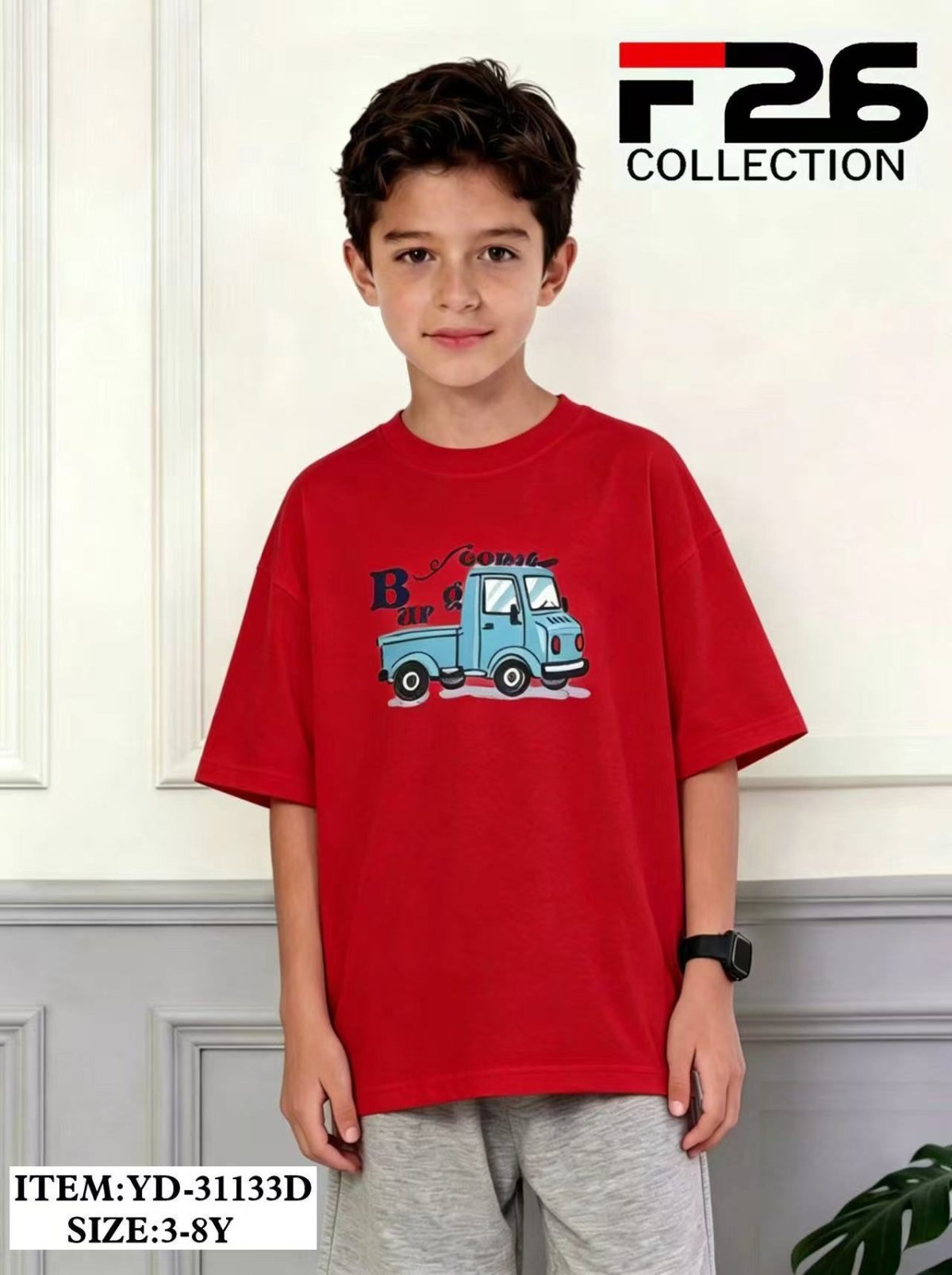 Bluzka DZIECIĘCA size 3-8 lat_ paczka 5szt _1 kolor 8606135