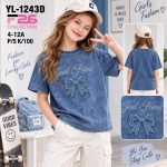 Bluzka DZIECIĘCA size 4-12 lat_ paczka 5szt _1 kolor 7224006