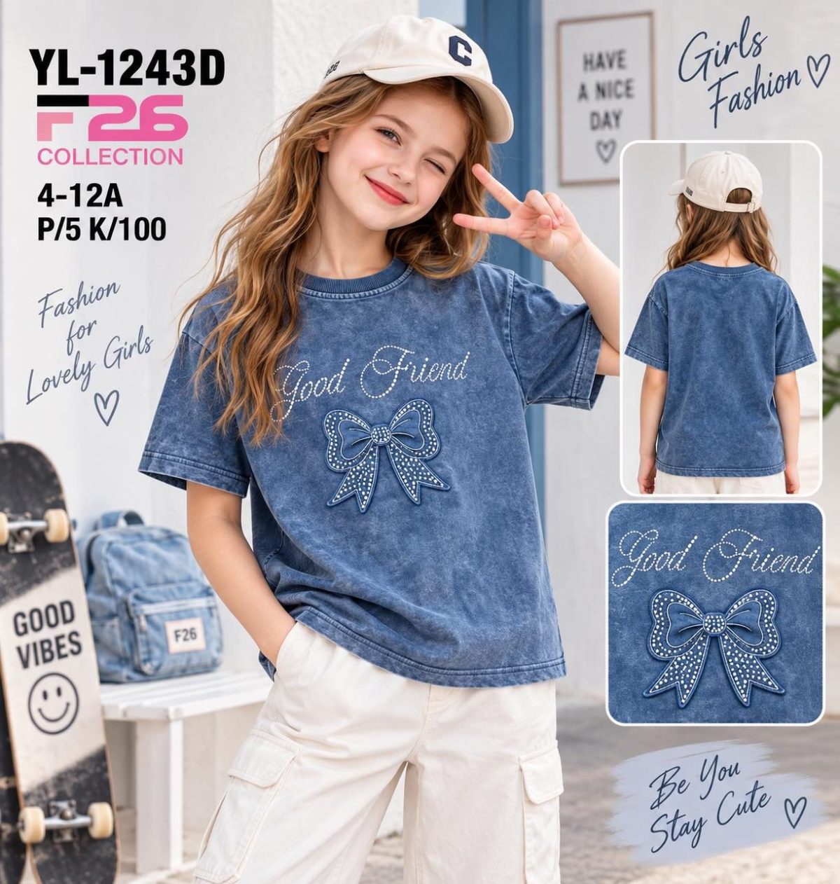 Bluzka DZIECIĘCA size 4-12 lat_ paczka 5szt _1 kolor 7224006