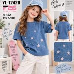 Bluzka DZIECIĘCA size 4-12 lat_ paczka 5szt _1 kolor 7224007