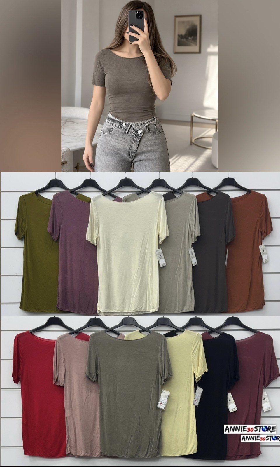 Bluzki Damskie wloskie_size uni_paczka 6szt_mix kolor 7224469
