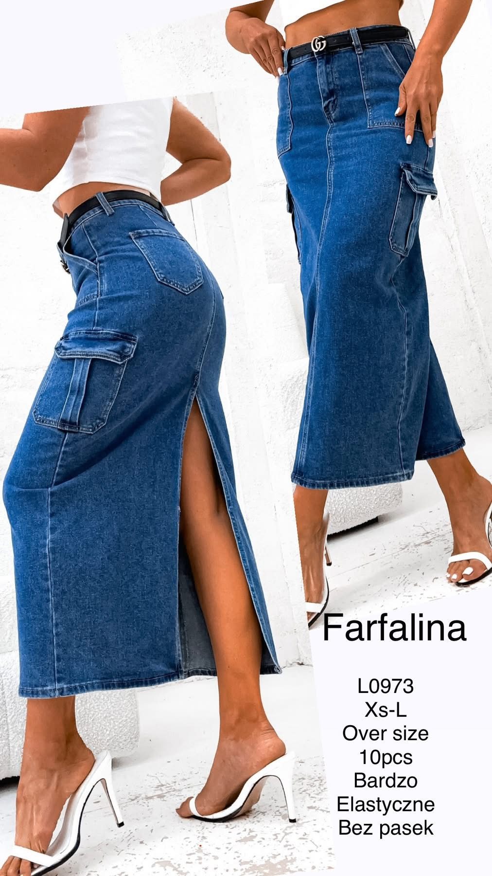 Spódnica długa Jeansowa Damskie _size XS-L_paczka 10szt_ 5025023