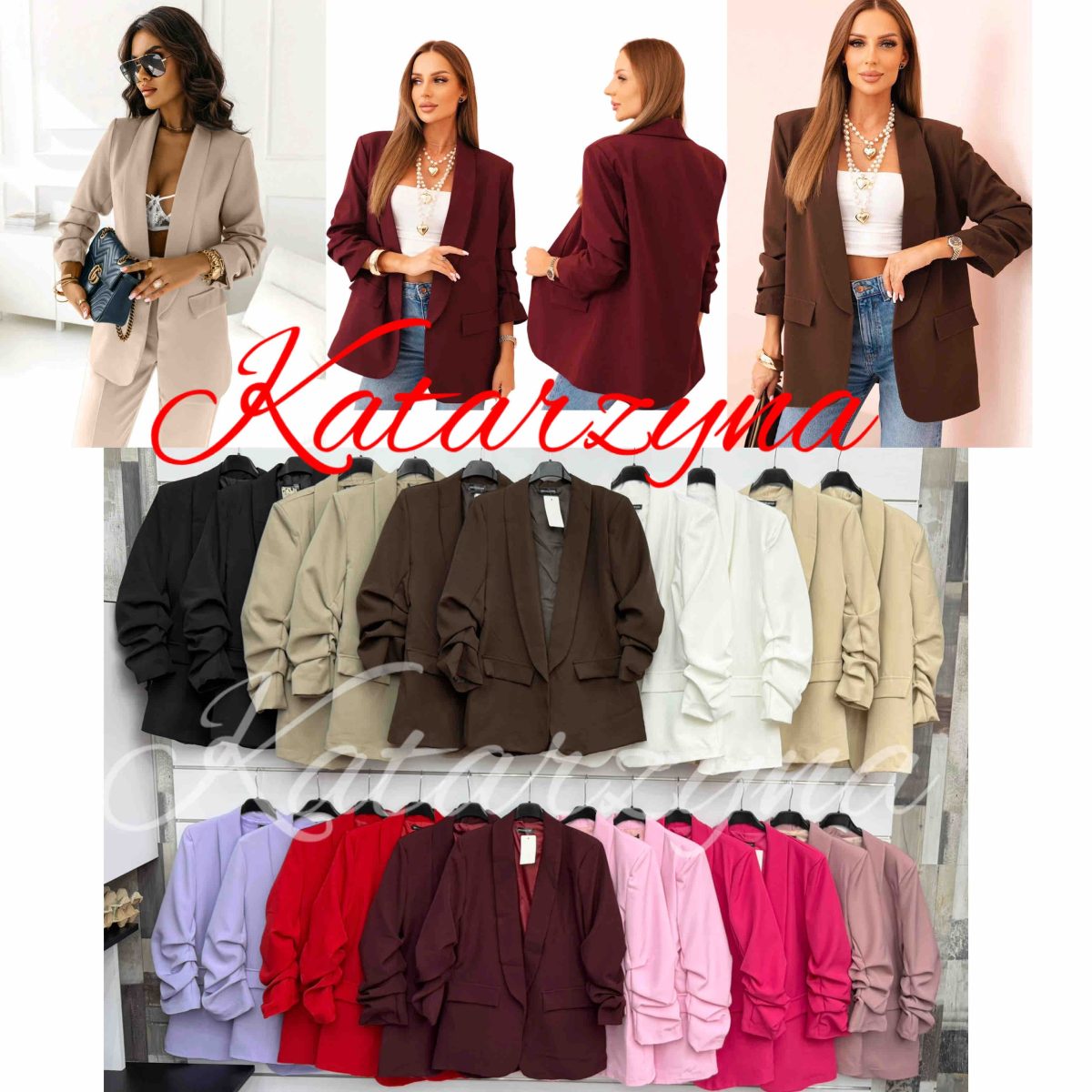 Marynarki DAMSKA WŁOSKA _size uni_paczka 6 szt_mixkolor 8072565