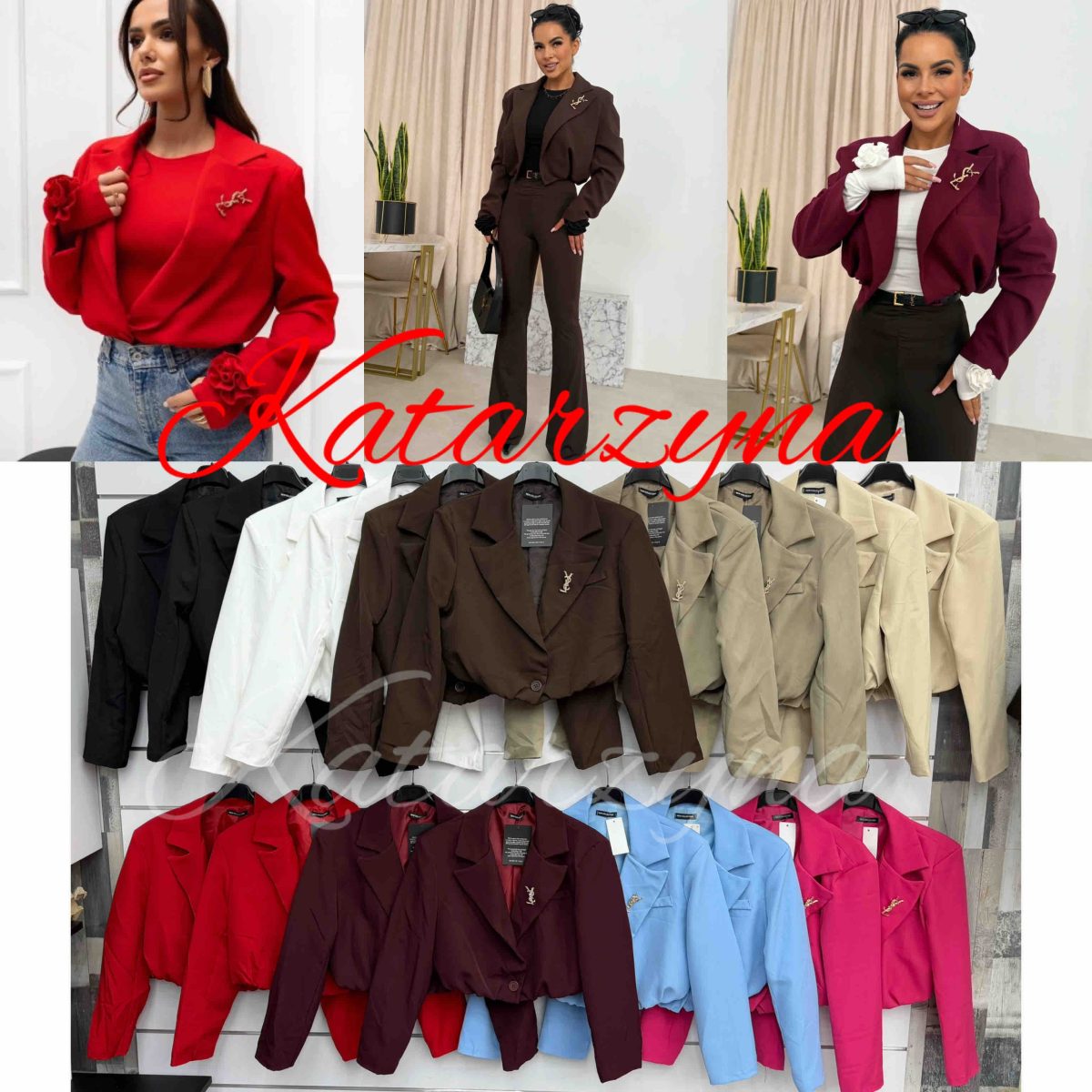Marynarki DAMSKA WŁOSKA _size uni_paczka 6 szt_mixkolor 8072570