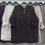 Bluzki Damskie Włoskie_ size uni_ paczka 6szt_ mix kolor 8072715