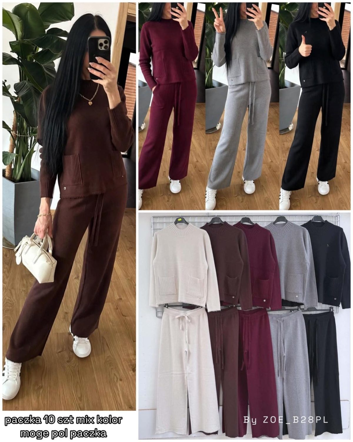 Komplety damskie POLSKA _ Size uni_ paczka 10szt_ mix kolor 2644836