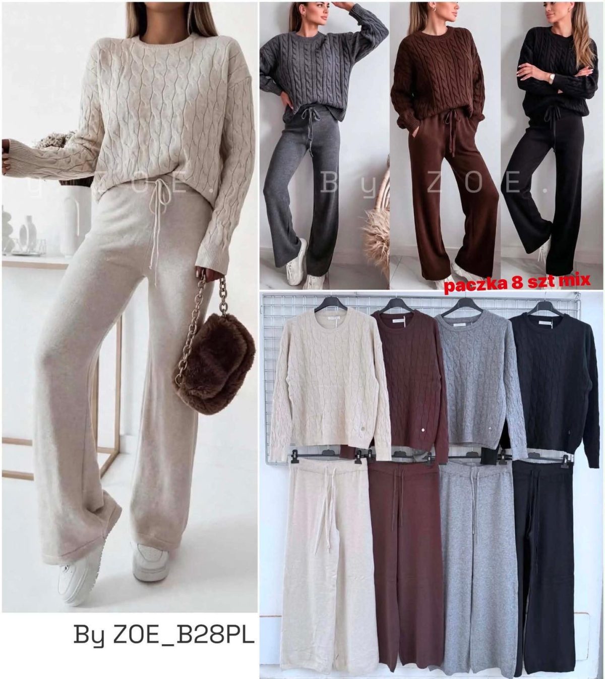 Komplety damskie POLSKA _ Size uni_ paczka 8szt_ mix kolor 2644840