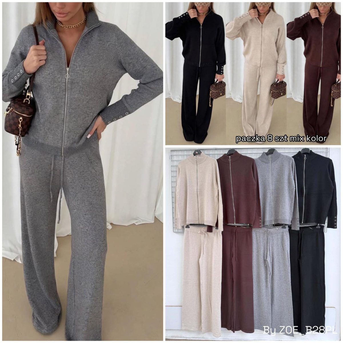 Komplety damskie POLSKA _ Size uni_ paczka 8szt_ mix kolor 2644843