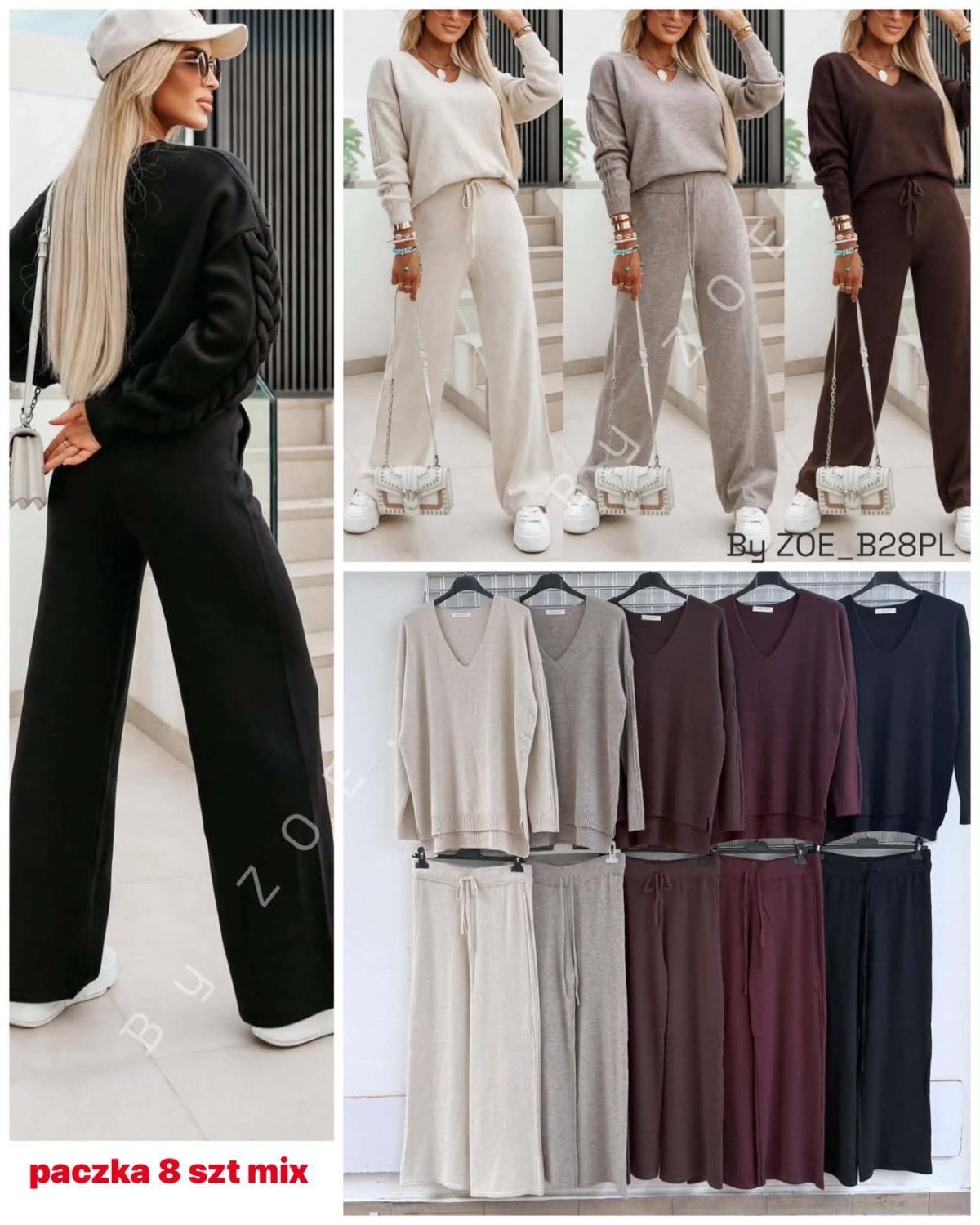Komplety damskie POLSKA _ Size uni_ paczka 8szt_ mix kolor 2644846