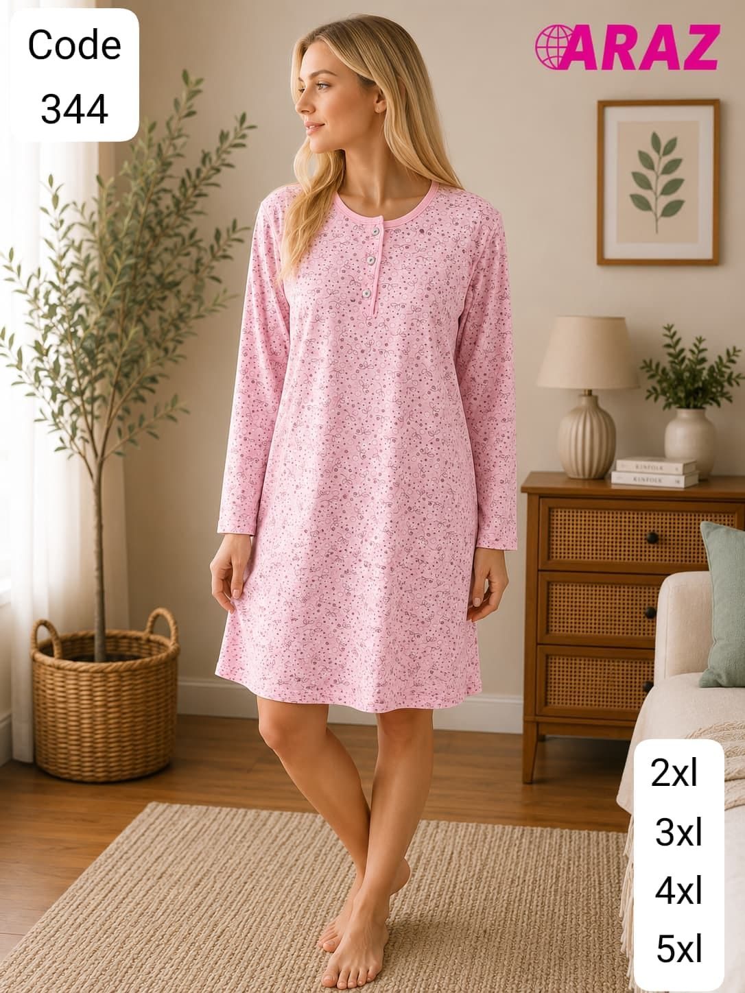 Koszule nocne DAMSKA_size 2-5xl_paczka 12 szt_mixkolor 2644924