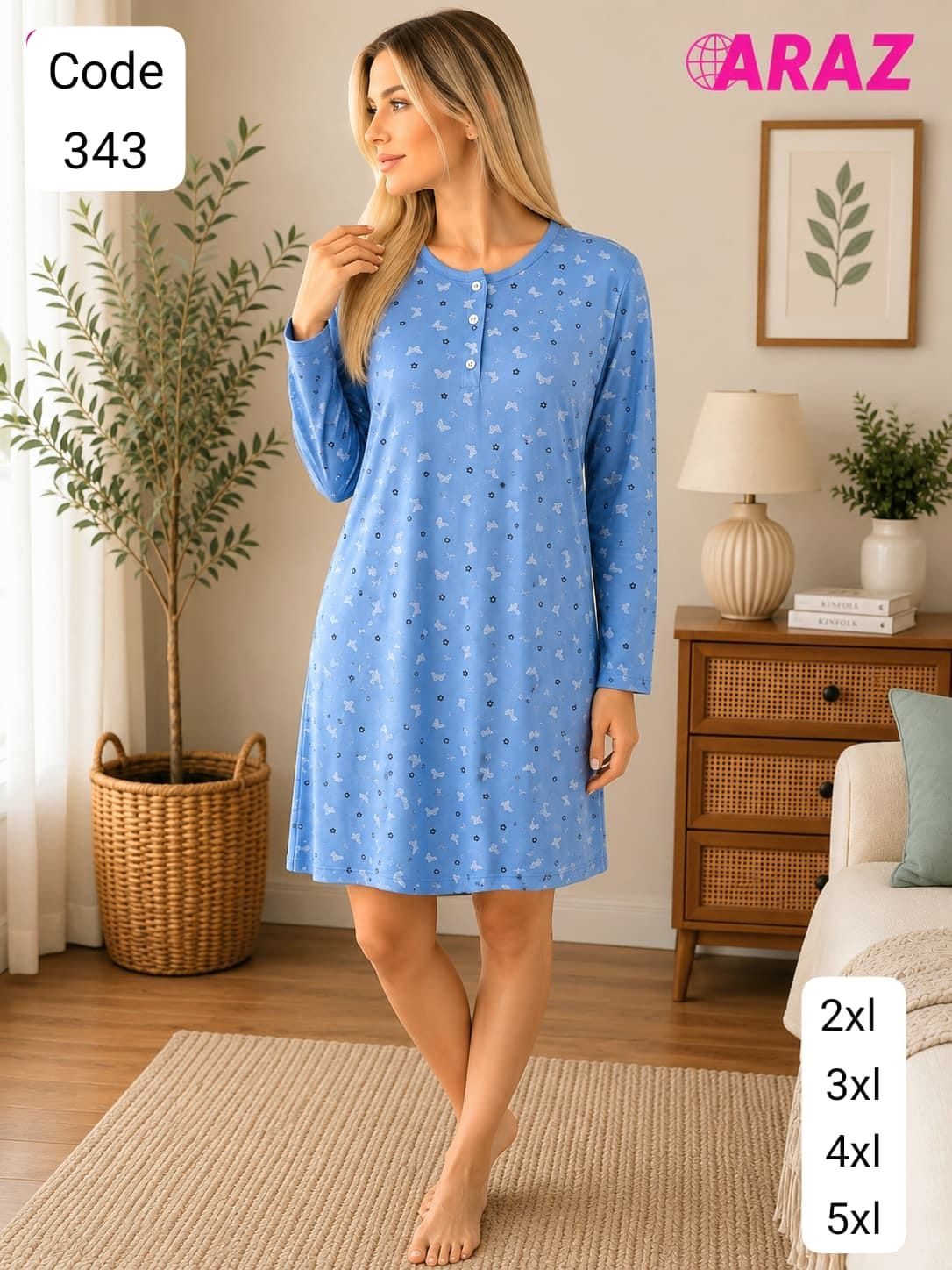 Koszule nocne DAMSKA_size 2-5xl_paczka 12 szt_mixkolor 2644931