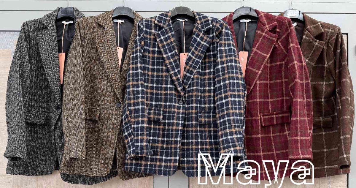 Marynarki Damskie Włoskie_ size uni_ paczka 6szt_ mix kolor 3093739