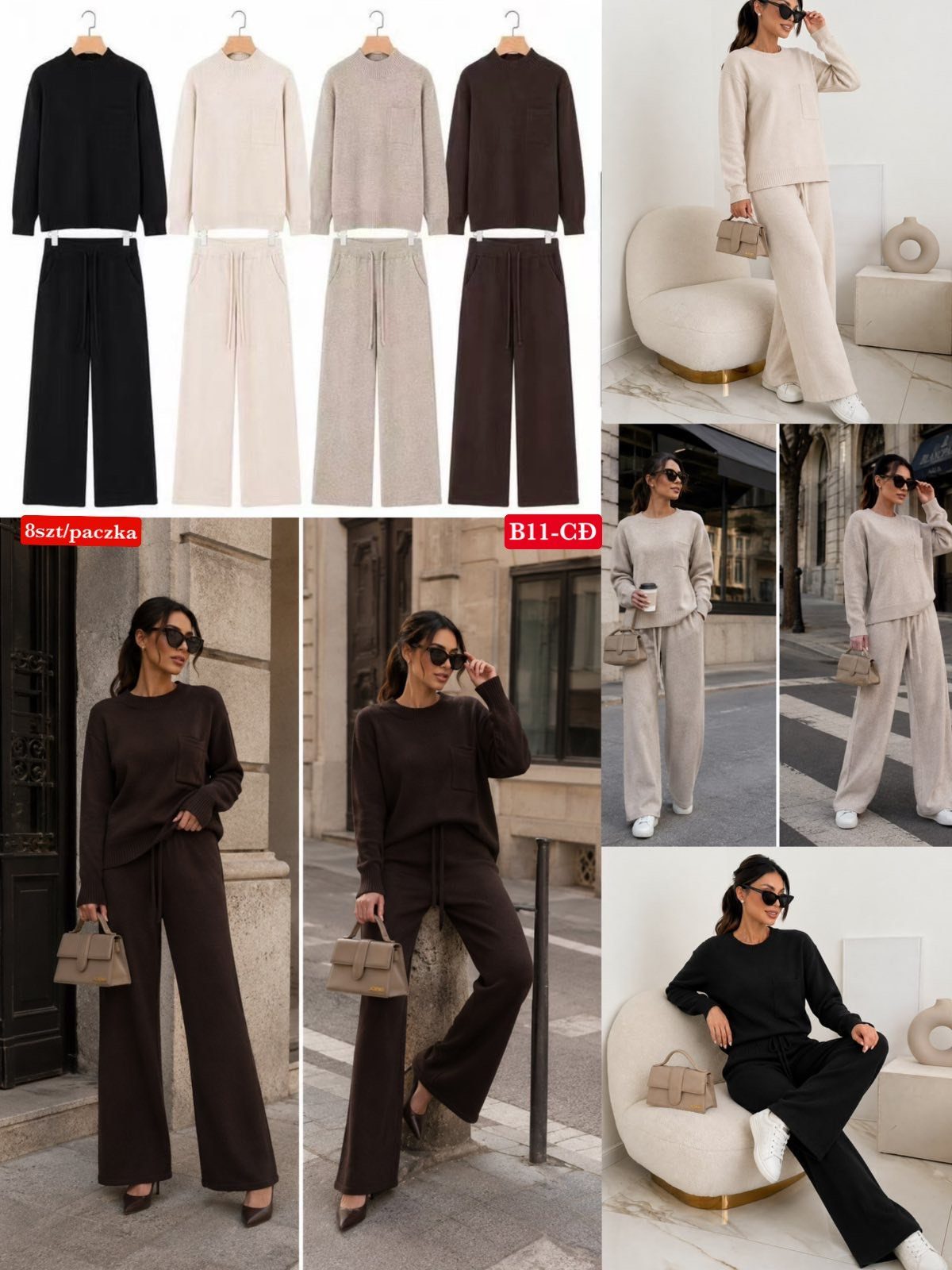 Komplety Damskie Włoskie_ size uni_ paczka 6szt_ mix kolor 3093399