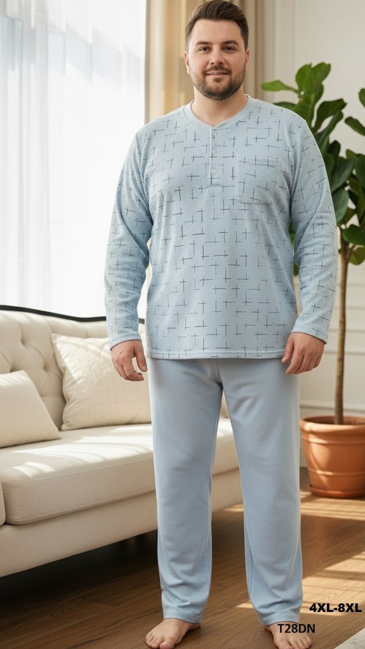 Piżamy MĘSKA_size 4-8xl_paczka 10 szt_mixkolor 3093579