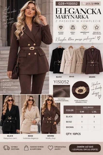 Marynarki damskie (S-XL/10szt) 8473767