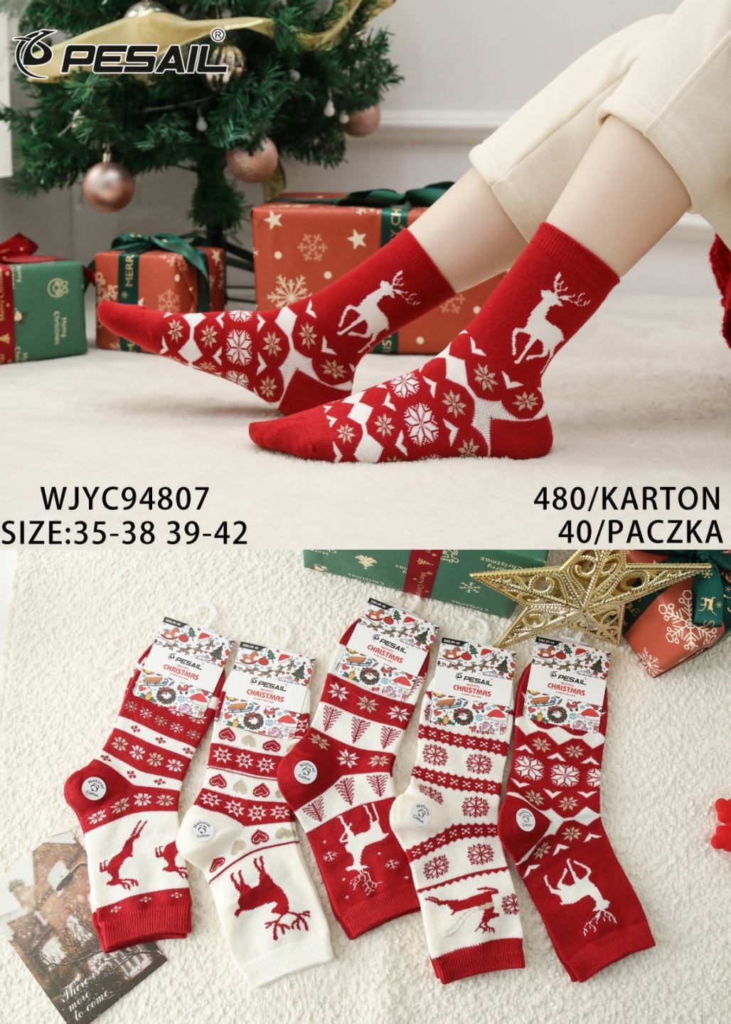 Skarpety DAMSKA.SIZE: 35-42_( 40PAR/PACZKA) KOLOR JAK NA ZDZIĘCIU 7818570
