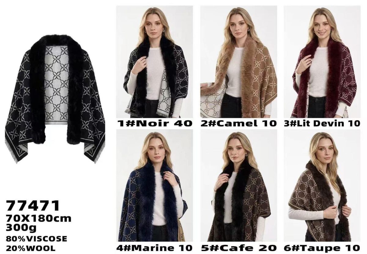 Szaliki Damskie_ paczka 12 szt _mix kolor 1154790