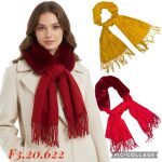 Szaliki Damskie_ paczka 12 szt _mix kolor 1154802