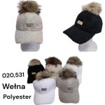 Czapki Damskie_ paczka 12 szt _mix kolor 1154827