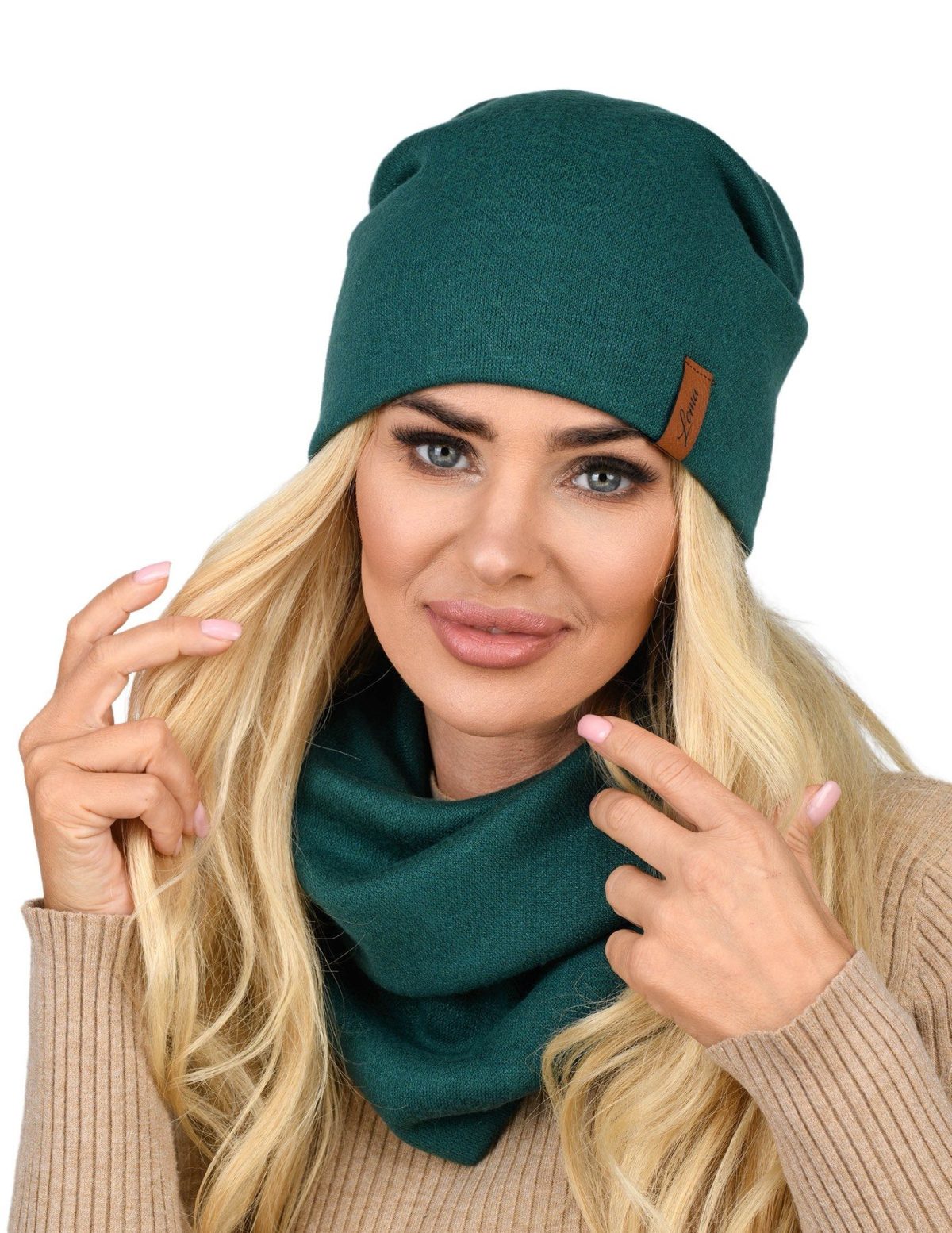 Komplety Czapki Damskie_ paczka 12 szt _mix kolor 1154839