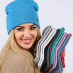 Czapki Damskie_ paczka 12 szt _mix kolor 1154842