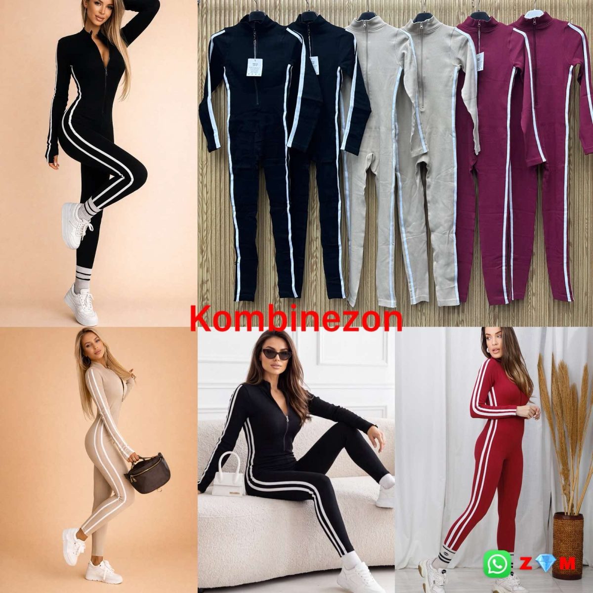 Kombinezony DAMSKA _size uni_paczka 6szt_mix kolor 5530677