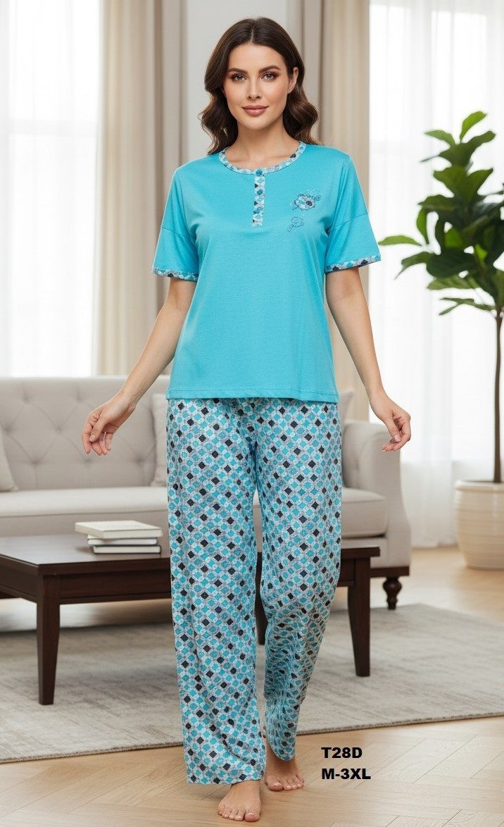 Piżamy DAMSKA TURECKA_size m-3xl_paczka 10 szt_mixkolor 5530587