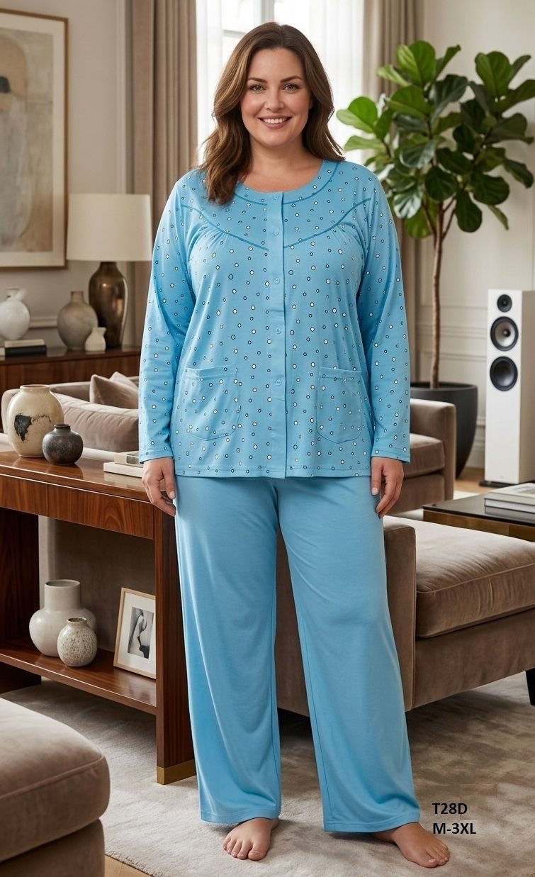 Piżamy DAMSKA TURECKA_size m-3xl_paczka 10 szt_mixkolor 5530595
