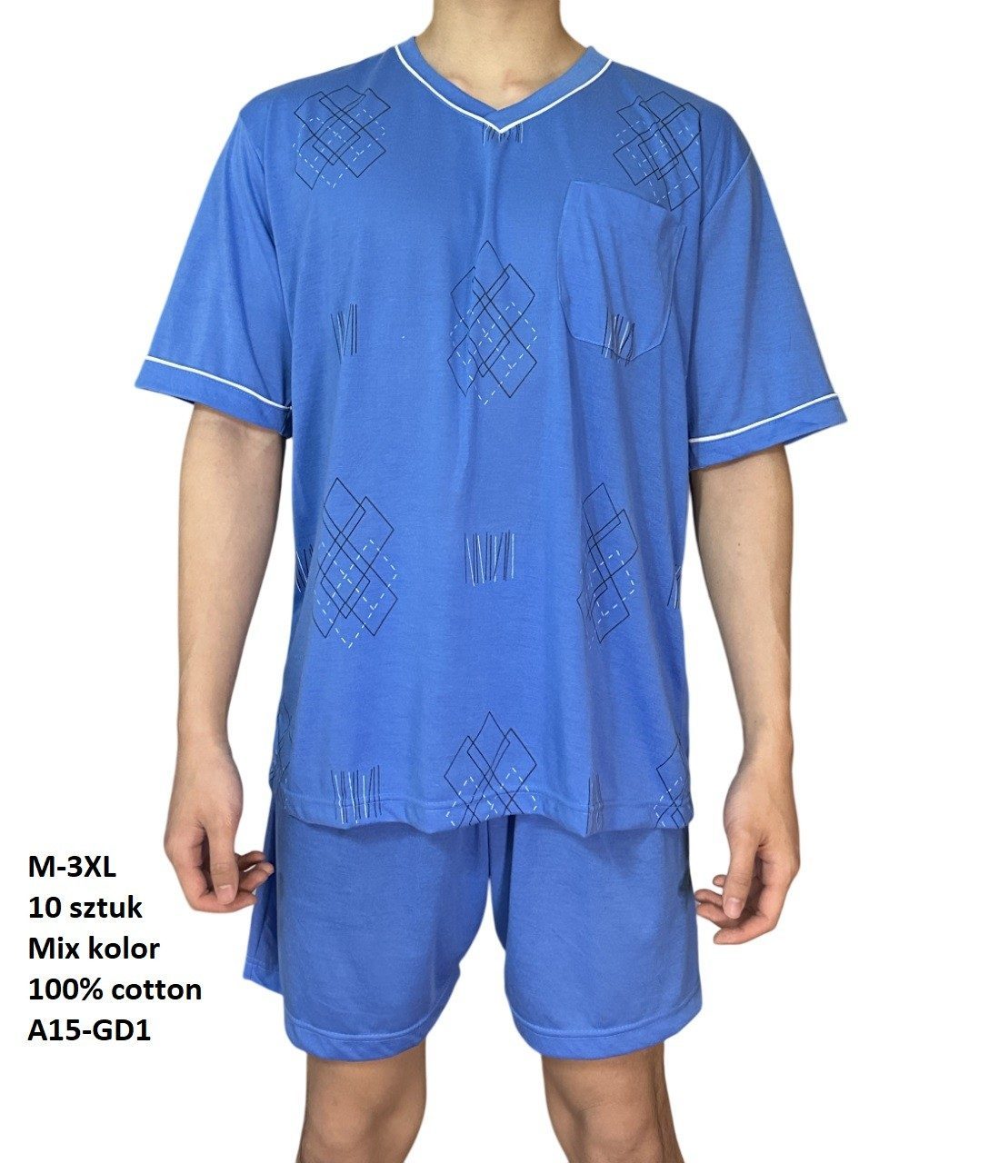 Piżamy MĘSKA_size m-3xl_paczka 10 szt_mixkolor 5284156