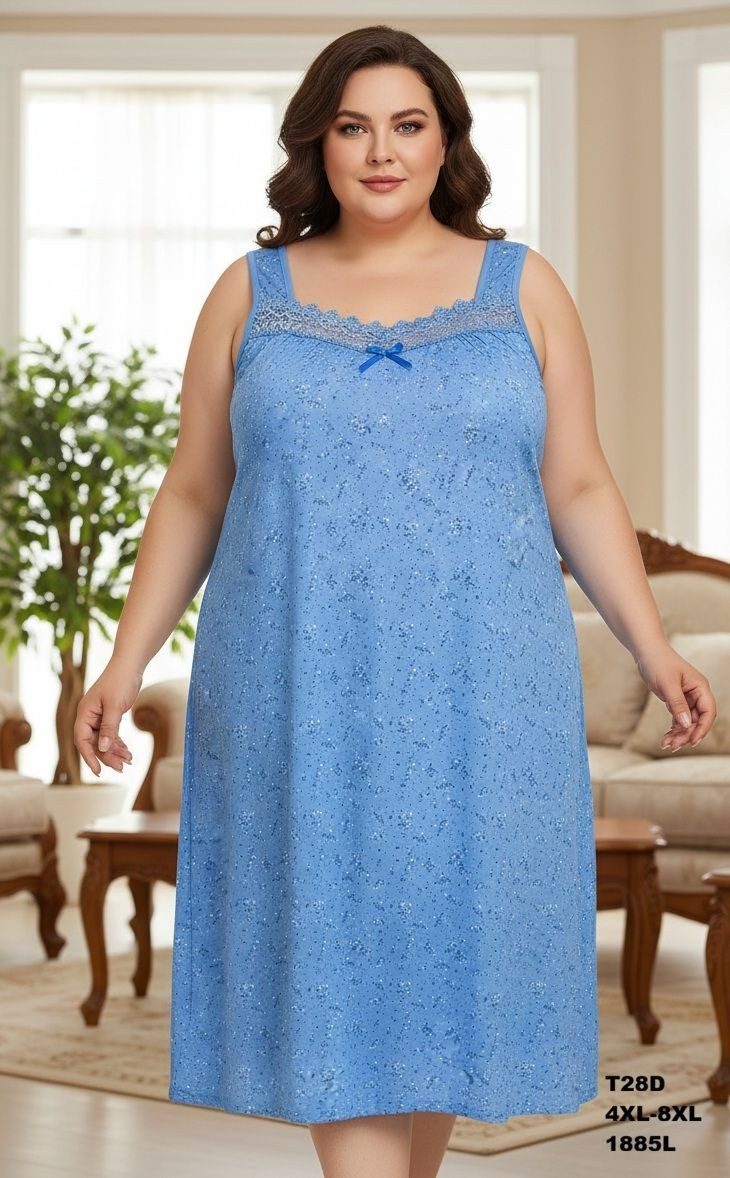 Koszule nocne DAMSKA TURECKA_size 4-8xl_paczka 10 szt_mixkolor 5284302
