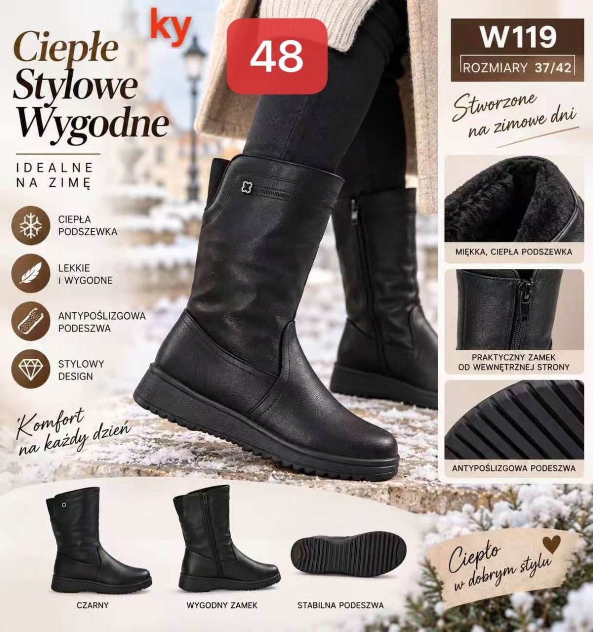 Buty Botki DAMSKIE (36-41_12par) 9607525
