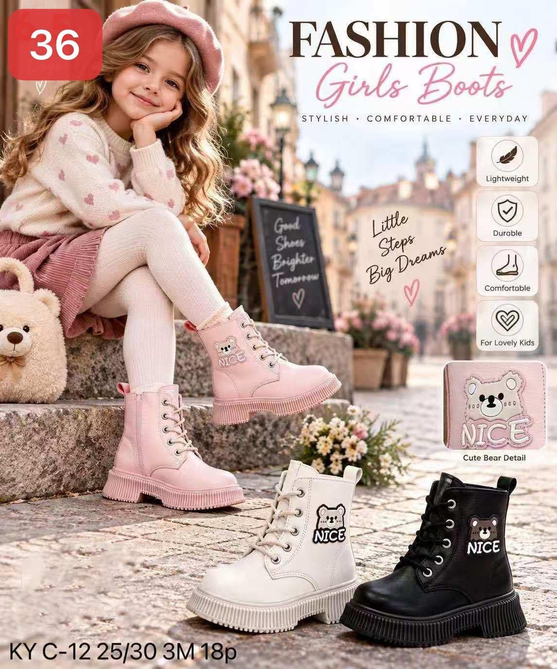 Buty Botki DZIECIĘCE (25-30_18par) 9607555