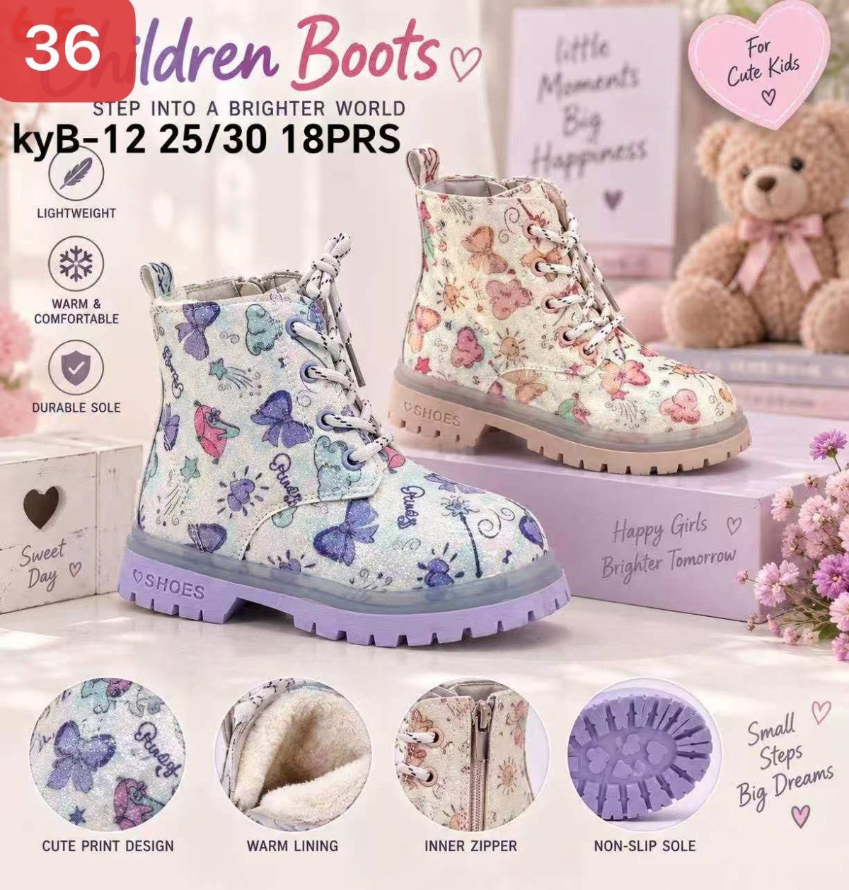 Buty Botki DZIECIĘCE (25-30_18par) 9607556