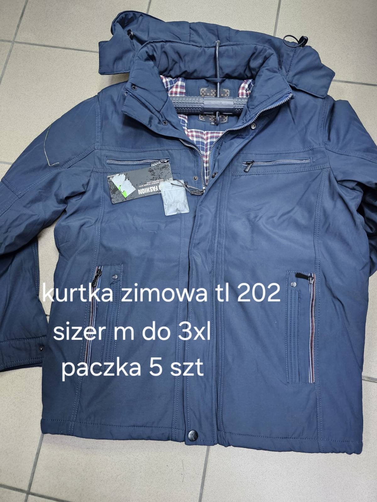 Kurtki MĘSKA_size m-3xl_paczka 5 szt_1kolor 1262897