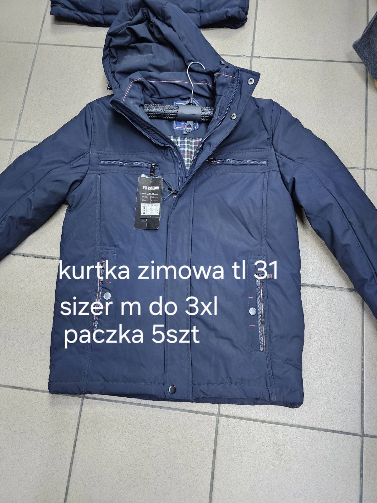 Kurtki MĘSKA_size m-3xl_paczka 5 szt_1kolor 1262908