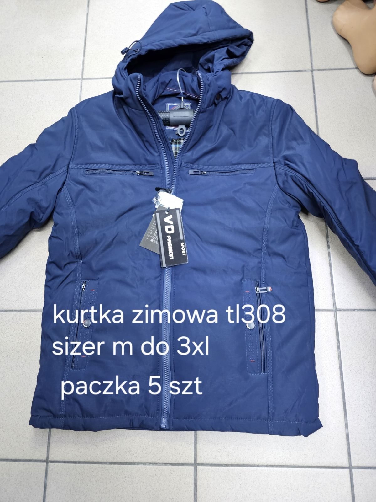 Kurtki MĘSKA_size m-3xl_paczka 5 szt_1kolor 1262911