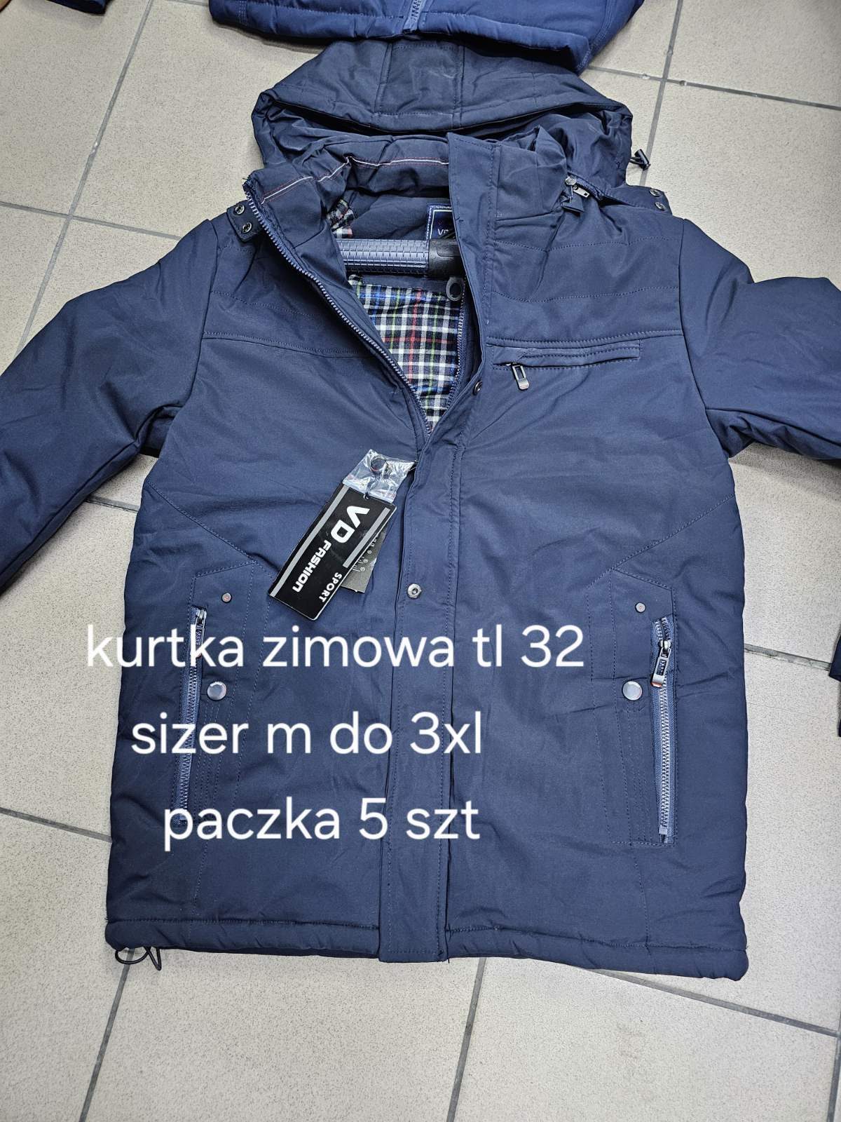 Kurtki MĘSKA_size m-3xl_paczka 5 szt_1kolor 1262913
