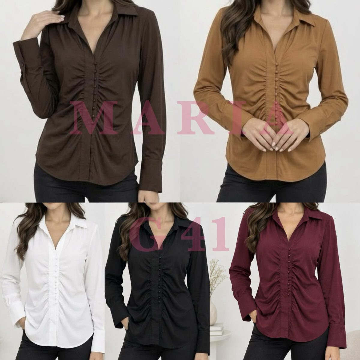 Koszule Damskie wloskie _size uni_ paczka 6szt_ mix kolor 3936606