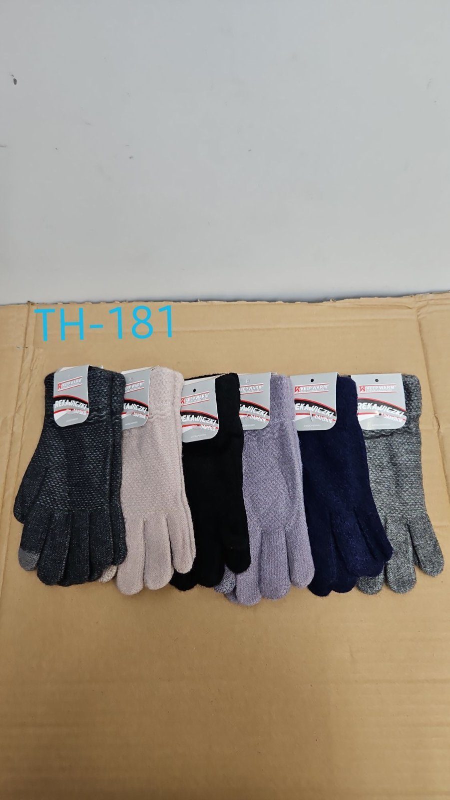 Rękawiczki Damskie _ paczka 12parę _mix kolor 8815920