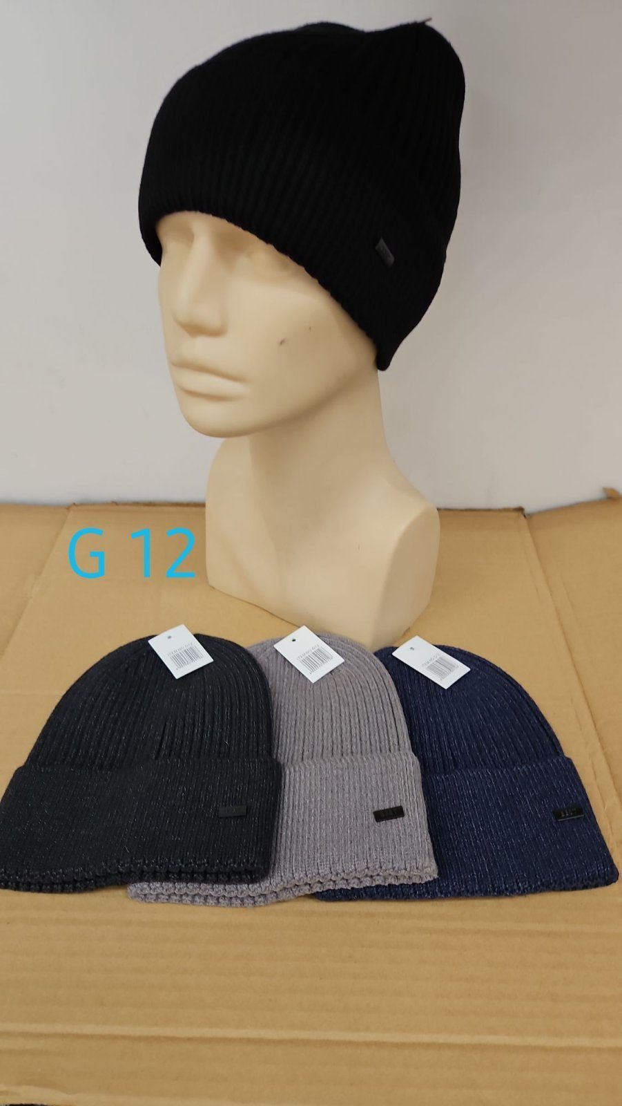 Czapki Męskie _ paczka 12szt _mix kolor 8815951