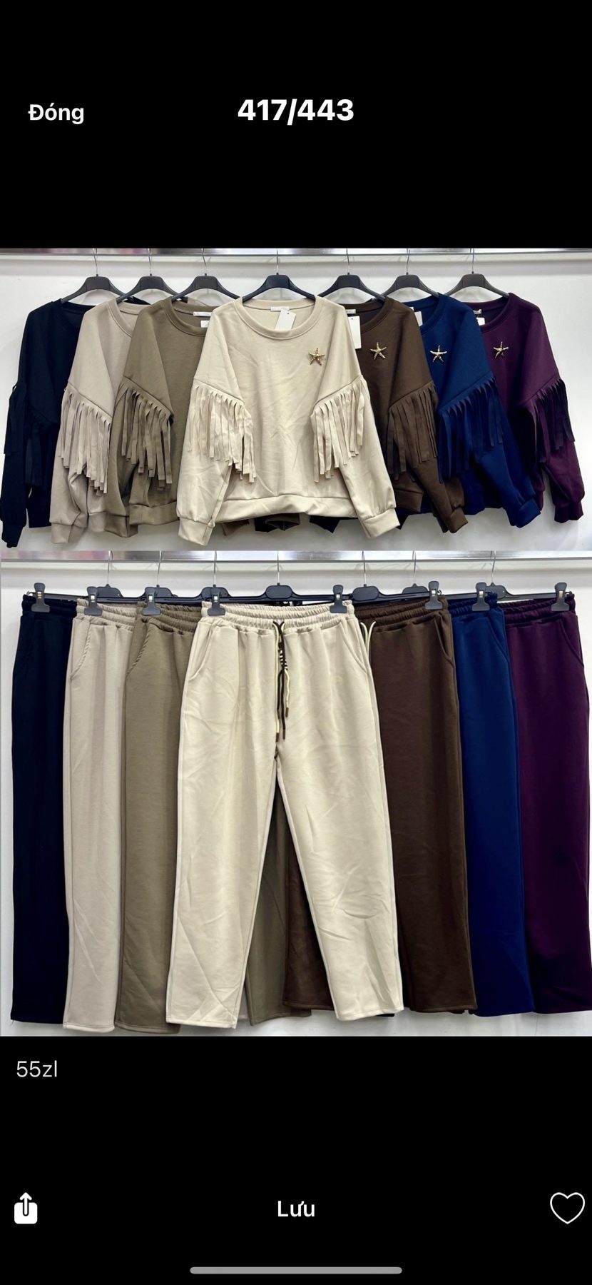 Komplety Damskie wloskie _size uni_ paczka 6szt_ mix kolor 8815982