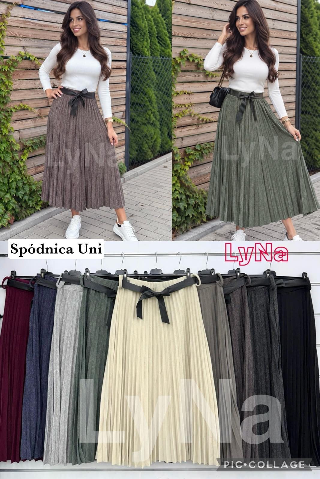 Spódnica długa Damskie wloskie _size uni_ paczka 6szt_ mix kolor 5790018
