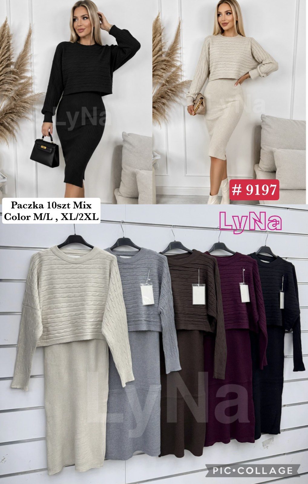 Komplety Damskie wloskie _size m-2xl_ paczka 10szt_ mix kolor 2961013