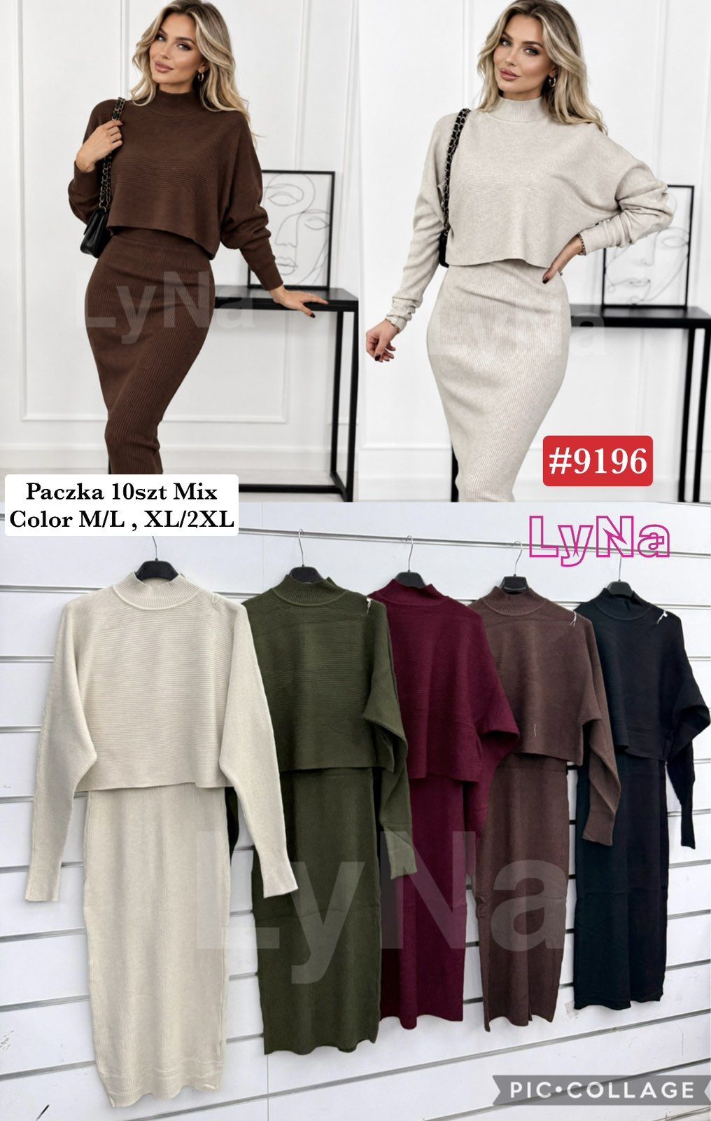 Komplety Damskie wloskie _size m-2xl_ paczka 10szt_ mix kolor 2961014