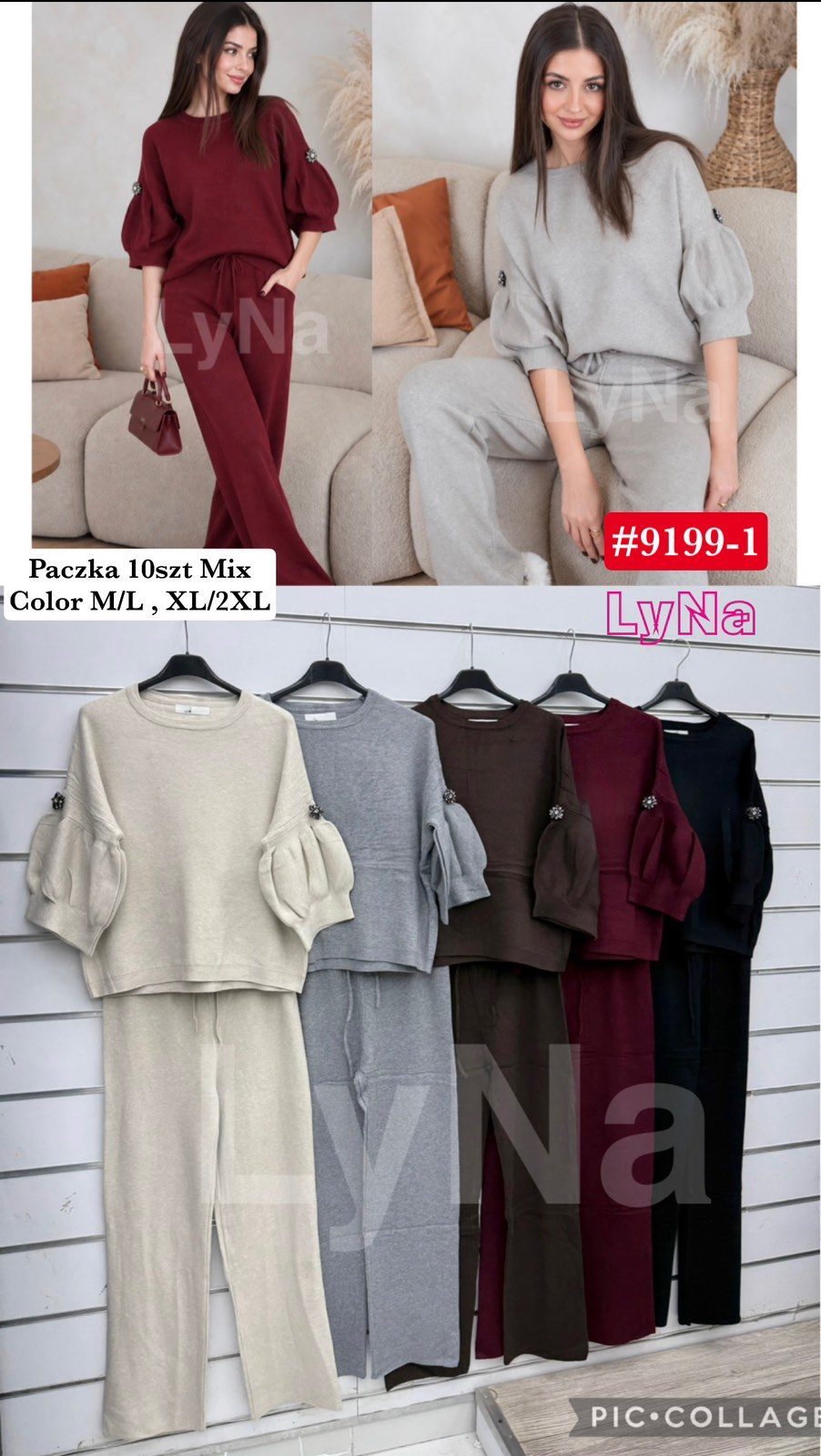 Komplety Damskie wloskie _size m-2xl_ paczka 10szt_ mix kolor 2961019
